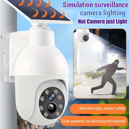 Solar Security Light with Fake Camera Design, Motion Sensor Outdoor LED Warning Light, Solar Powered