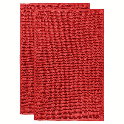 Chenille Bath Rug Extra Thick Bathroom Mat, Multiple Sizes & Colors for Entryways, Bedrooms and Living Spaces