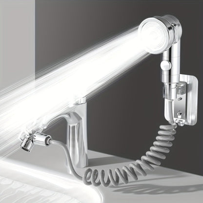 Faucet Extender Pull-Out Retractable Showerhead for Washbasin - Hot & Cold Compatible Hair Washing Sink Sprayer