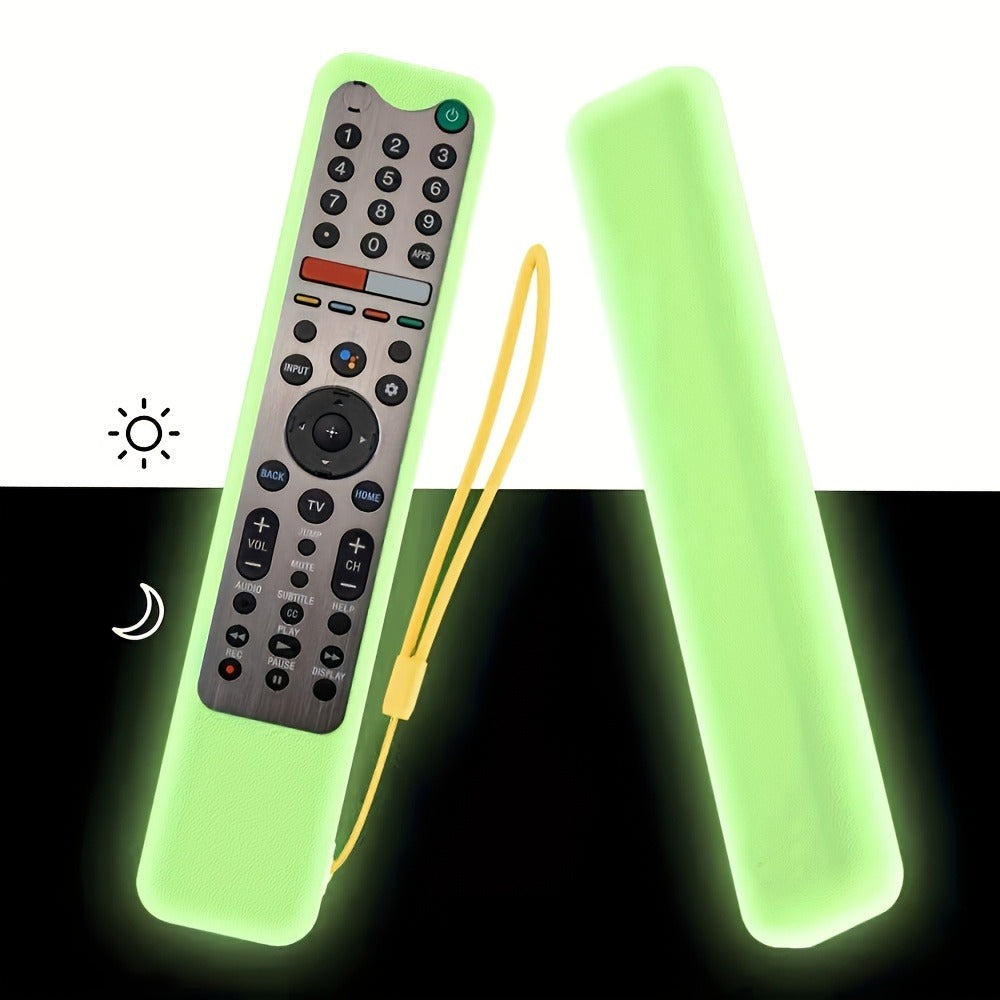 Glow in the Dark TV Remote Silicone Case Universal with Lanyard – Anti-Slip Protective Cover, Remote Holder for Most TV Remotes