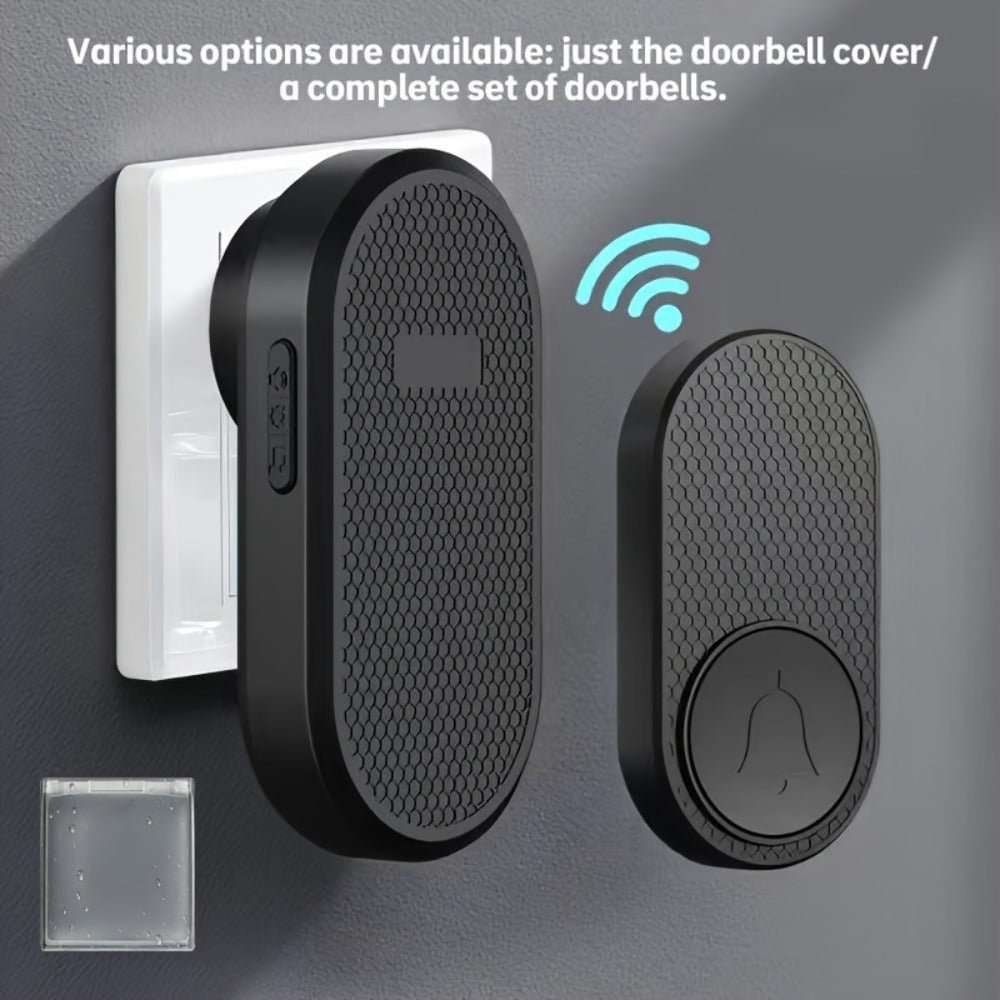 Wireless Doorbell Battery Powered, 33 Melodies, 4 Volume Levels, 1000-Foot Range, Durable Plug-In Receiver