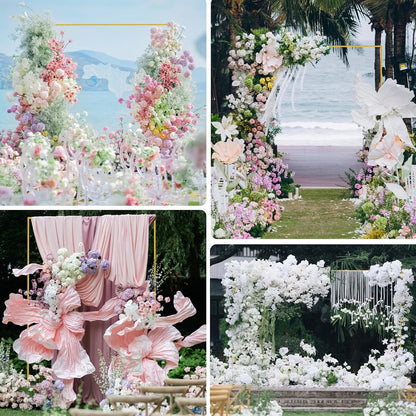 Square Arch Backdrop Stand 6FT & 8FT Metal Balloon Arch Frame | Adjustable Wedding Arch for Ceremony, Birthday Party