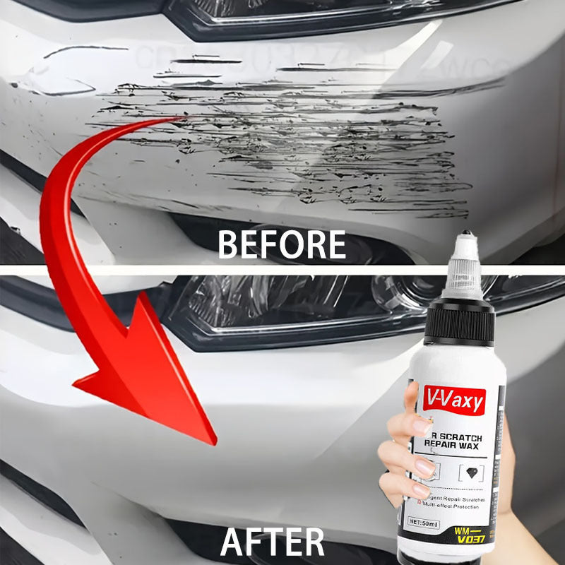 Car Scratch Repair Wax by V-Vaxy, Three 50ml Bottles with Three Sponges and Three Towels for Paint Application