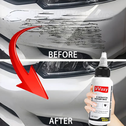 Car Scratch Repair Wax by V-Vaxy, Three 50ml Bottles with Three Sponges and Three Towels for Paint Application