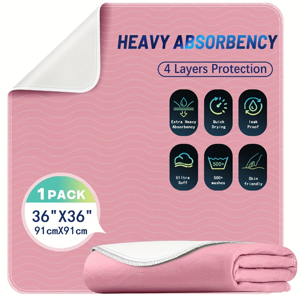 Reusable Underpads 36x36 Inch Extra Heavy Absorbency Bed Pads for Adults Kids and Elderly for Entryways, Bedrooms and Living Spaces