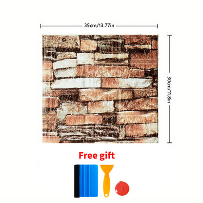 3D Peel and Stick Wood Grain Wallpaper Panels 50/100pcs – Self-Adhesive PVC Foam Wall Tiles
