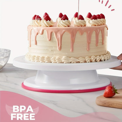 Cake Decorating Set 22-Piece with Rotating Turntable Stand, Stainless Steel Piping Tips, Pastry Bags