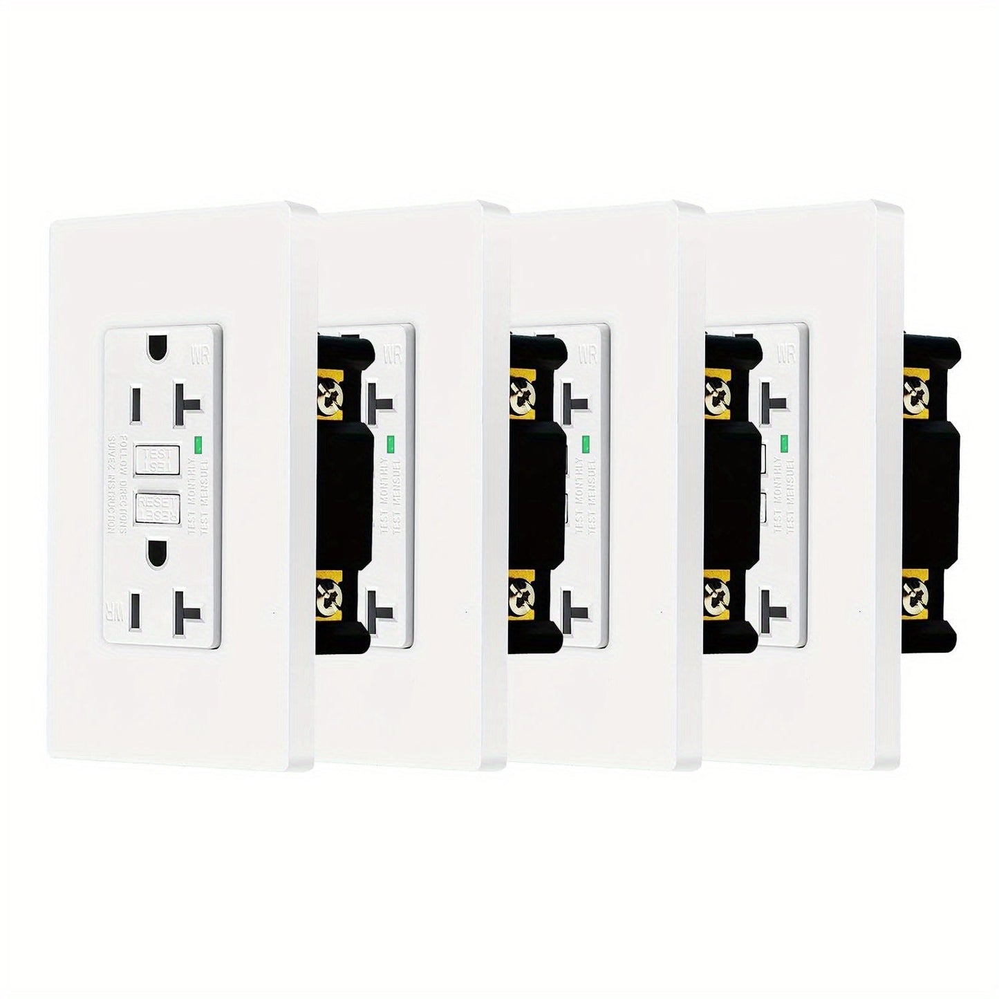 GFCI Outlet 20 Amp Tamper Resistant WR Weather Resistant with Wall Plate ETL Listed for Home Cooking, Dining and Outdoor Meals
