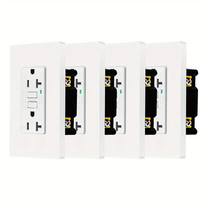 GFCI Outlet 20 Amp Tamper Resistant WR Weather Resistant with Wall Plate ETL Listed for Home Cooking, Dining and Outdoor Meals