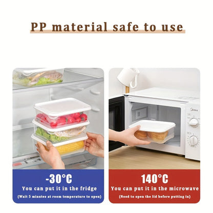 Stackable Refrigerator Storage Containers with Lids 4pcs, 42-Oz BPA-Free Food Storage Set for Meat Fruits Vegetables