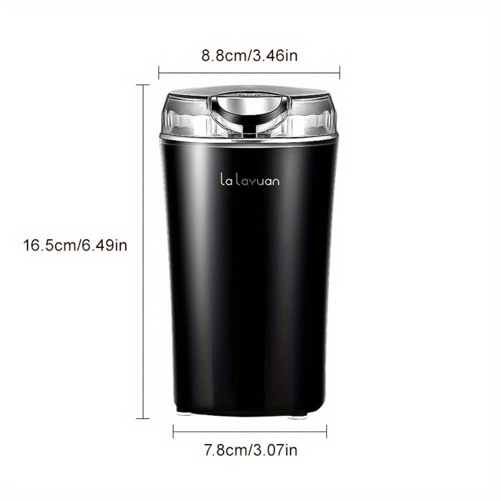 200W-Labeled Electric Coffee Grinder with Press-Lid Control, Two-Leaf Blade and Three Housing Options