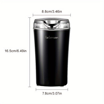 200W-Labeled Electric Coffee Grinder with Press-Lid Control, Two-Leaf Blade and Three Housing Options