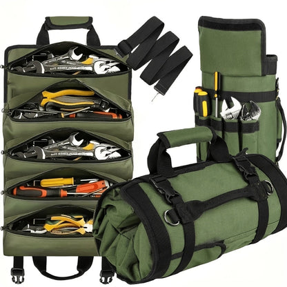 Collapsible Tool Bag Organizer for Hardware Storage | Foldable Tool Kit Bag for Carpentry Electricians Automotive Repairs Outdoor | Portable