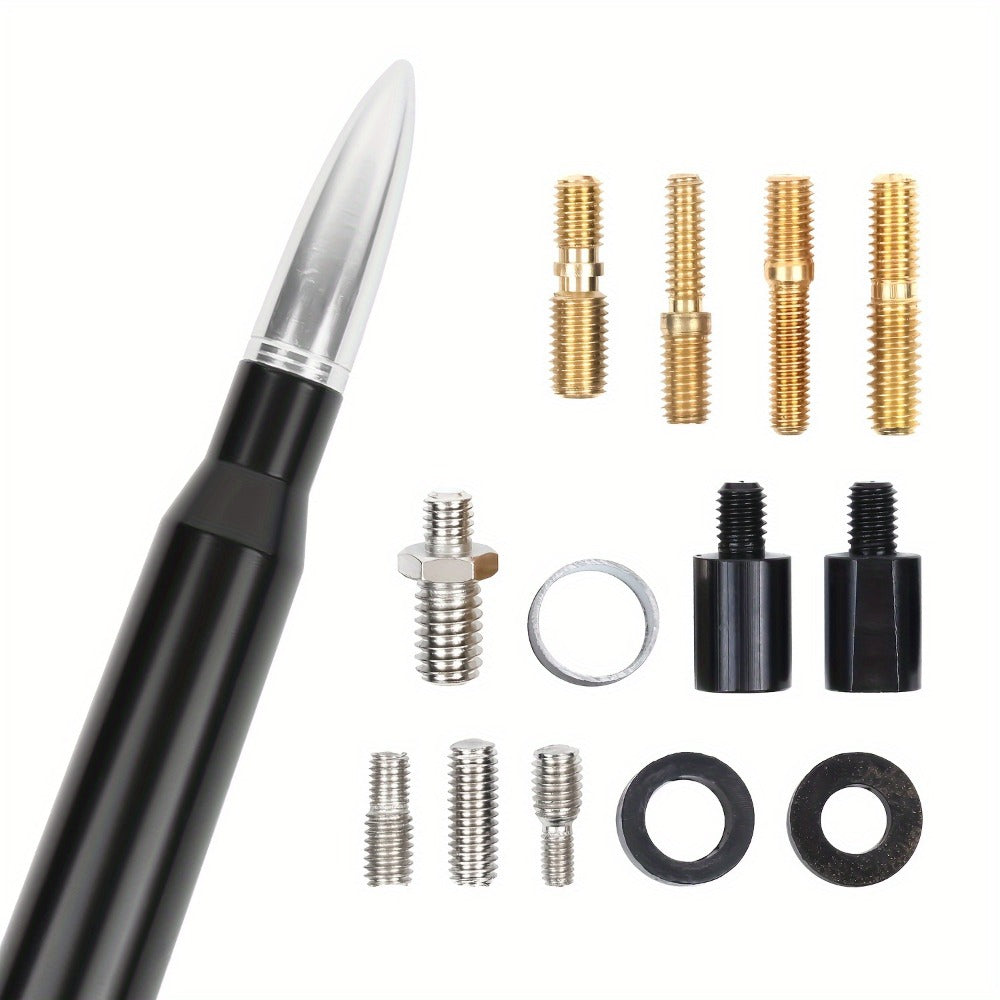 Short Car Antenna 5.3 Inch – Carbon Steel Universal Fit AM FM Signal Booster Stub Antenna Replacement for Cars Trucks SUVs