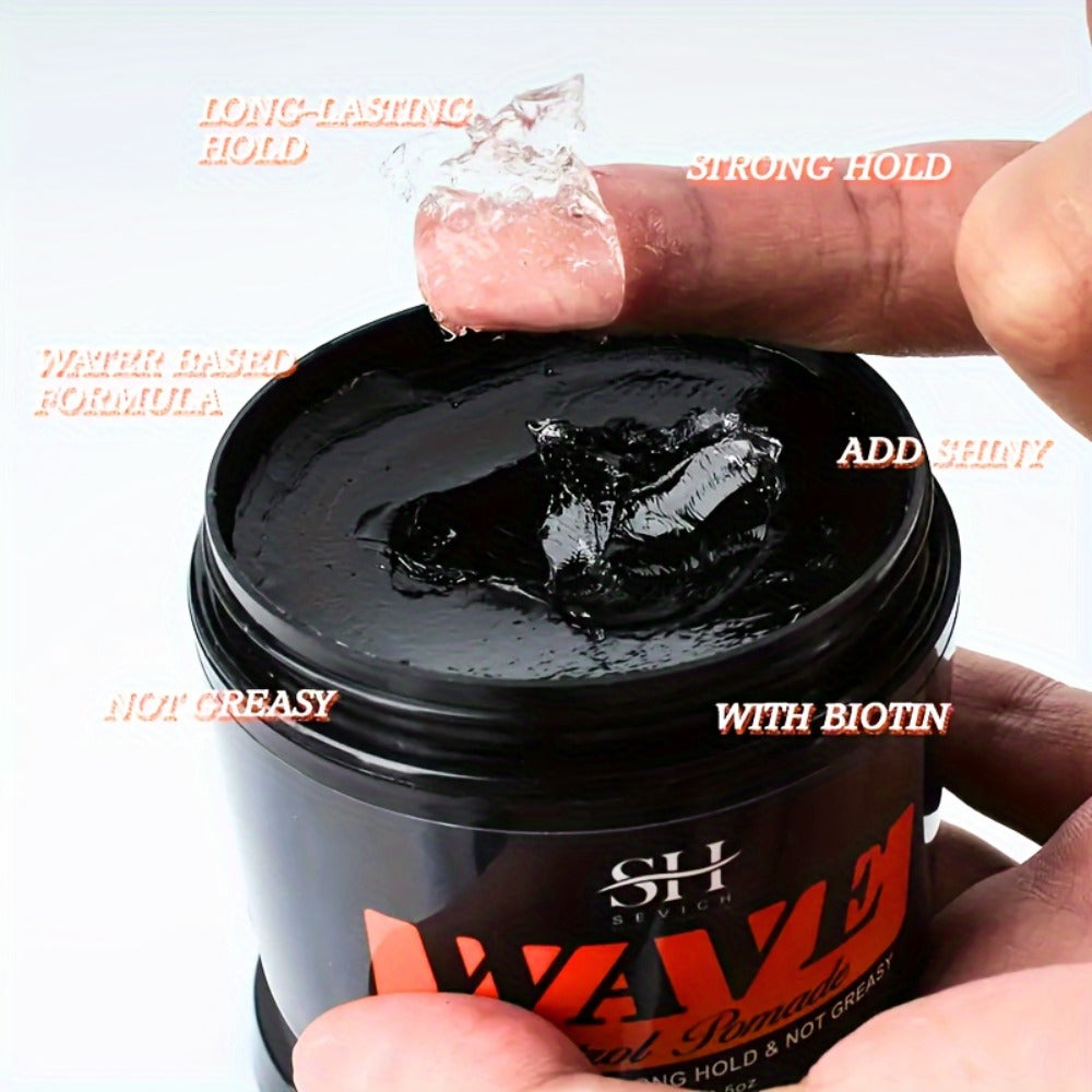 Wave Pomade Set for Men 360 Waves, Glycerin Formula Silky Shine, 4-Piece or 5-Piece Bundle with Silky Durag & Wave Brush
