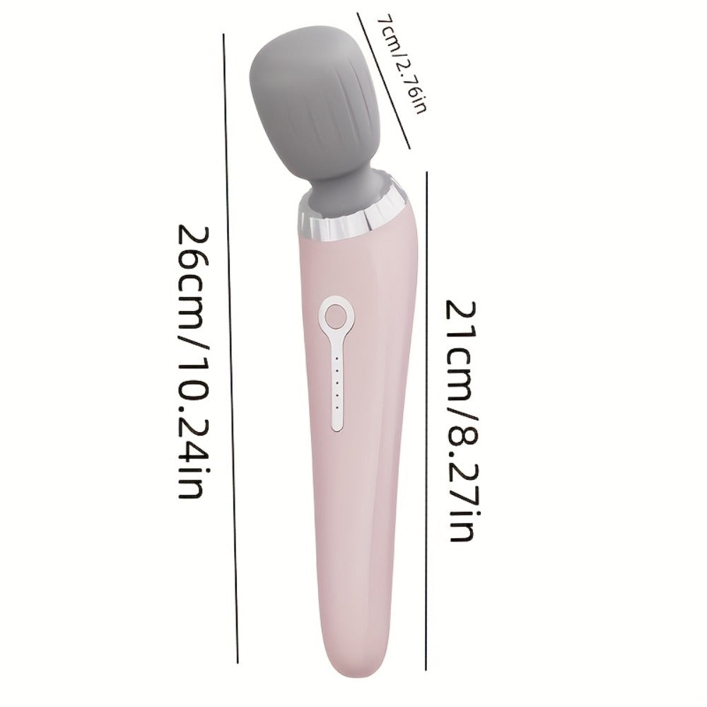 5-Speed USB Rechargeable Handheld Electric Massager Wand, Full Body Vibration Massage for Neck Back