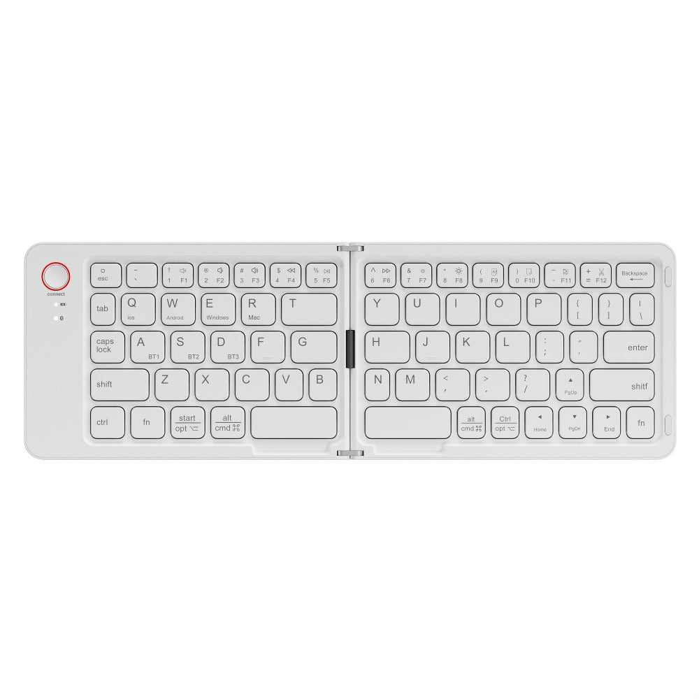 Folding Wireless Keyboard KLZO B023 Dual-Fold Magnetic, Slim Portable Bluetooth Keyboard, Ultra-Long Battery Life