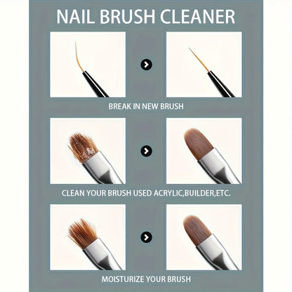 Acrylic Nail Brush Cleaner & Conditioner 2-Pack Wash Pen for Home and Salon Manicures, with the Listed Configuration