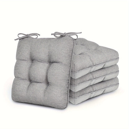 Memory Foam Chair Cushions 4/8 Pack, Non-Slip Seat Pads for Dining Chairs, Kitchen, Office & Patio – Indoor Outdoor Chair Pads M/L Size