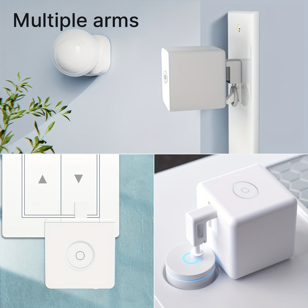 MOES Fingerbot Plus Smart Button Pusher Robot 2-Pack, Wireless Touch Control, Works with Alexa, Google Home & Smart Life App