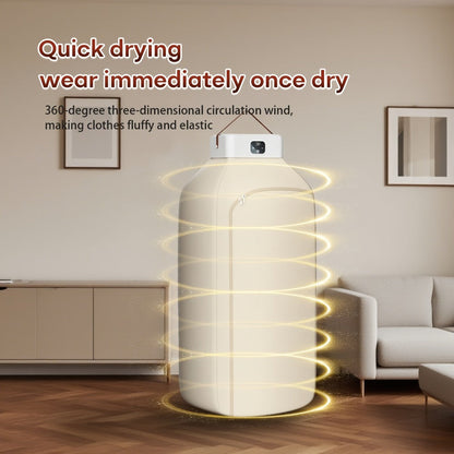 Foldable Clothes Dryer Smart Touch Screen Two-Speed Control Timer Function with Dry Bag Quick Drying Compact Design for Apartments Dorms RVs