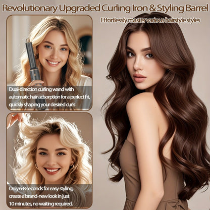 5-in-1 Hot Air Brush Negative Ion Hair Styler Blow Dryer Curler Straightener Volumizer, for Home, Travel and Salon Hair Styling