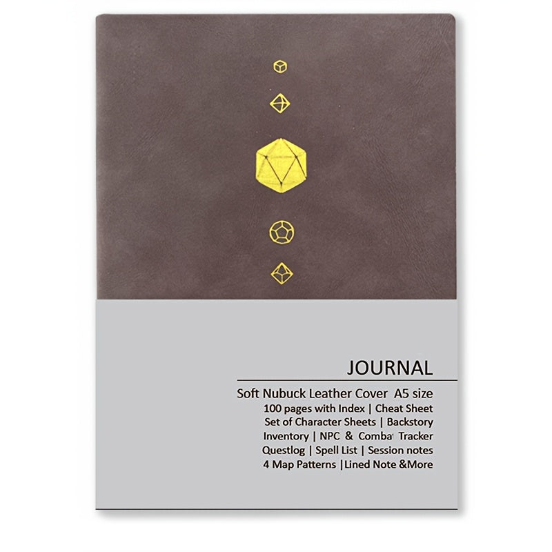 DnD Campaign Journal for D&D 5e & 5R Players, RPG Notebook with Character Sheets, Spell Tracker, Quest Log