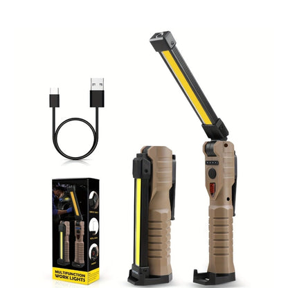 COB LED Work Light Magnetic Base Rechargeable USB 20000 Lumens 7 Modes 180° Rotation Portable for Entryways, Bedrooms and Living Spaces