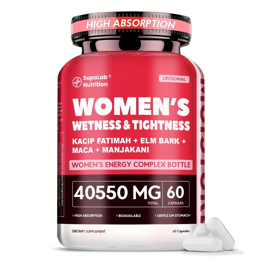 Women's Intimate Wellness Capsules with Kacip Fatimah, Manjakani & Maca Root - Natural Hydration