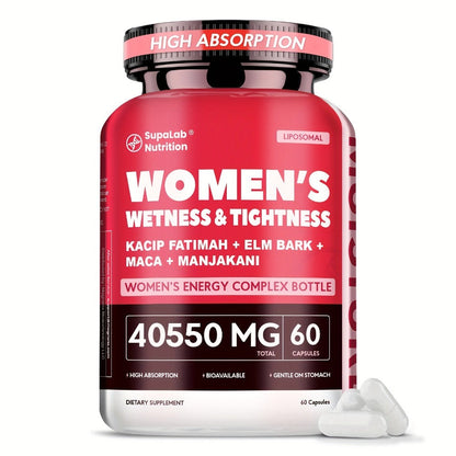 Women's Intimate Wellness Capsules with Kacip Fatimah, Manjakani & Maca Root - Natural Hydration