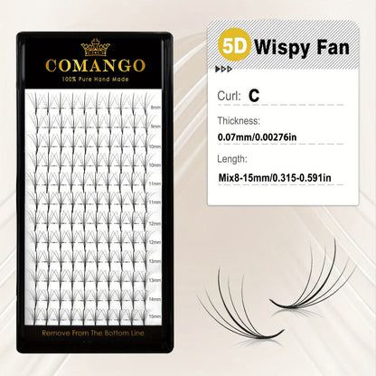 120-Fan Tray Premade Volume Lash Extensions 5D 7D 9D Wispy Faux Mink Eyelash Extensions C D Curl Mix 8-15mm