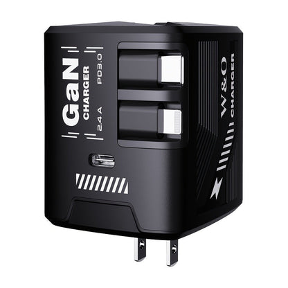 GaN Wall Charger 120W Fast with Retractable Built-In Cable & Foldable Plug for an Everyday Personal Care Routine