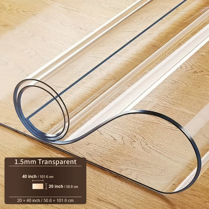 Tablecloth Clear PVC Protector in 1.5mm Thickness with 35 Rectangle and Square Size Options