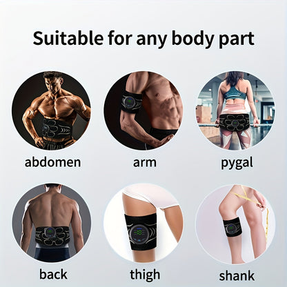 EMS Muscle Stimulator 3-Piece Set Rechargeable 6 Modes 18-Level Intensity for Muscle Training, Recovery & Pain Relief
