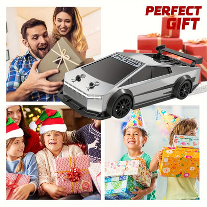 Remote Control Car, DeLorean-Style 1:24 4WD Drift Model with LED Lights, Racing Tires and Two Color Options