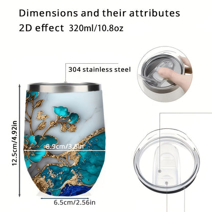Insulated Stainless Steel Travel Mug with Leak-Proof Lid, Double-Walled Vacuum Tumbler Reusable Coffee Cup for Hot & Cold Drinks