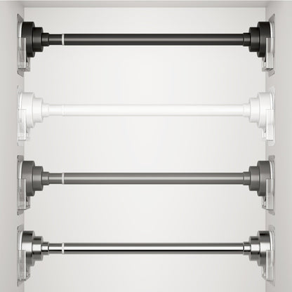 Tension Rod Stainless Steel No Drill – Adjustable Curtain Rod for Wardrobe Bathroom Bedroom, Clothes Drying Rod, Multiple Sizes & Colors