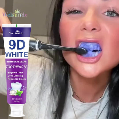 Two-Pack 100g Purple Mint Toothpaste with Hydroxyapatite and Niacinamide Listed on Ingredient Panel