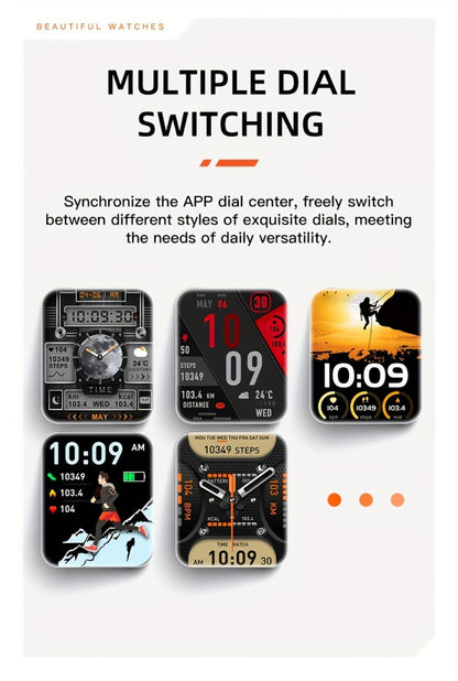 Smart Watch 2.02-Inch Rugged TFT Display with 500mAh Battery, LED Flashlight and Wireless Calling