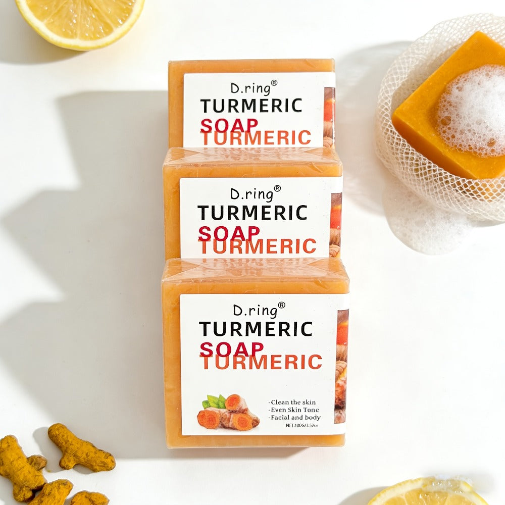 Kojic Acid Brightening Soap Bars 15-Pack – Turmeric Lemon Natural Face & Body Cleanser, Cold Processed Paraben-Free Formula