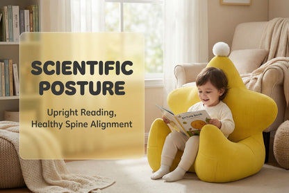 Kids Reading Pillow Star Shape with Neck Support Back Support Lumbar Support & Armrests Spine for Entryways, Bedrooms and Living Spaces