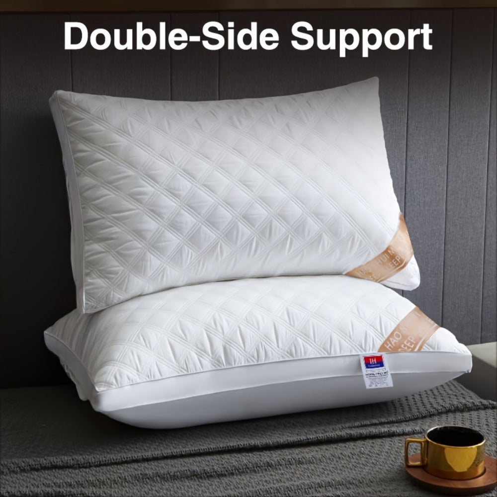 Queen Size Pillows for Side Sleepers, 800g Heavyweight Hotel Collection, Down Alternative, Ultra-Plush & Resilient