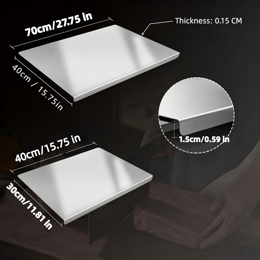 Stainless Steel Cutting Board – Rustproof Rolling Butcher Block Meal Prep Mat, 2 Sizes