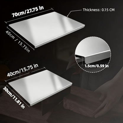 Stainless Steel Cutting Board – Rustproof Rolling Butcher Block Meal Prep Mat, 2 Sizes