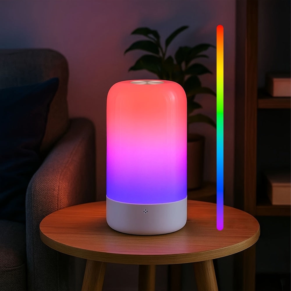 RGB Night Light Touch Control Bedside Lamp 13 Colors 3-Level Dimming LED Desk Lamp for Entryways, Bedrooms and Living Spaces