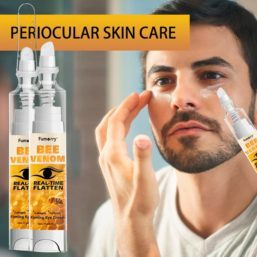Bee Venom, Caffeine and Collagen Eye Cream Pen with White-and-Gold Body and Precision Dispenser Tip