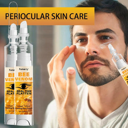 Bee Venom, Caffeine and Collagen Eye Cream Pen with White-and-Gold Body and Precision Dispenser Tip