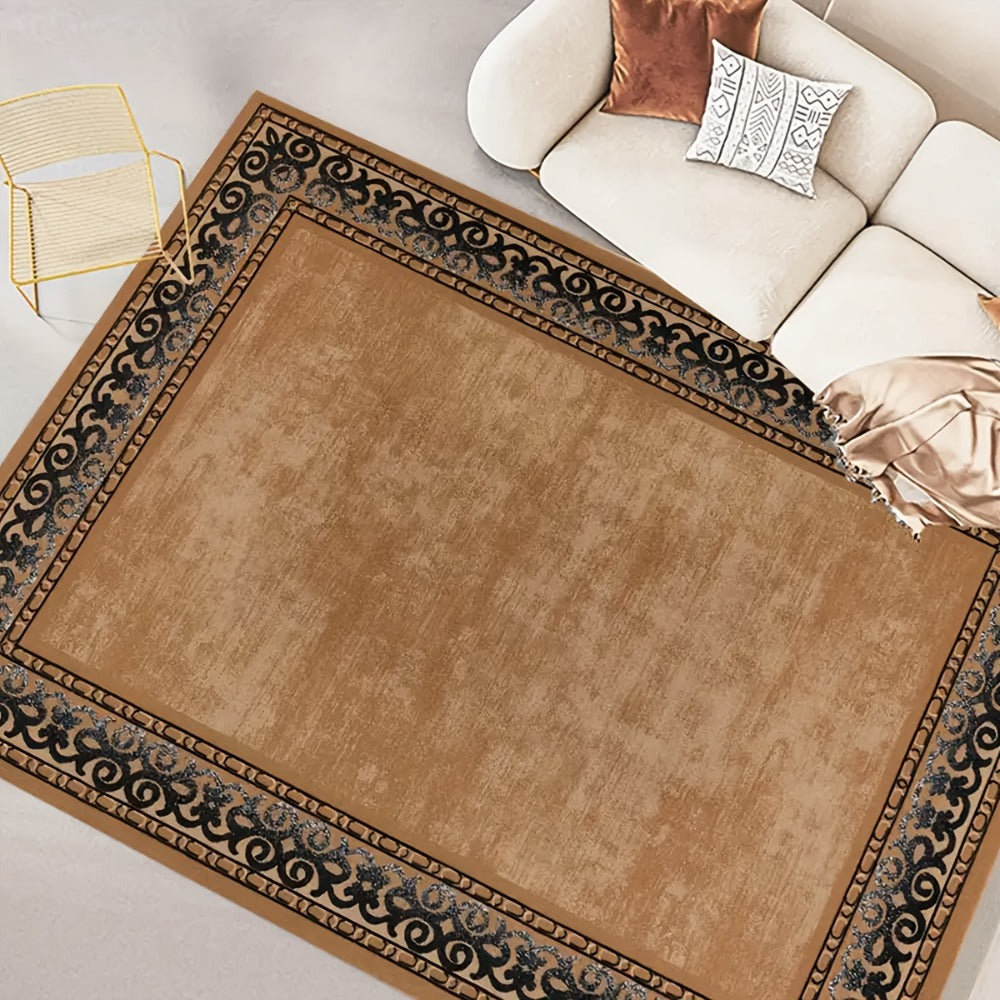 Area Rug Bohemian Vintage Flannel with 1000 g/m² Needle-Punch Weave in Three Washable Sizes