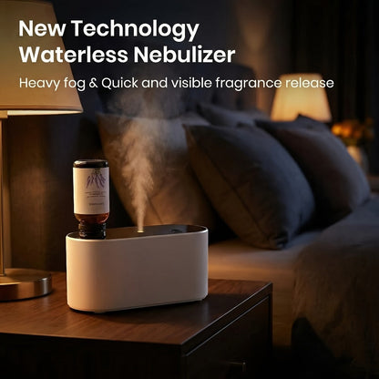 Waterless Essential Oil Diffuser, Smart Aroma Diffuser with 3 Modes, Auto Cycle Atomizer & Colorful LED Lights for Home Office Car Yoga