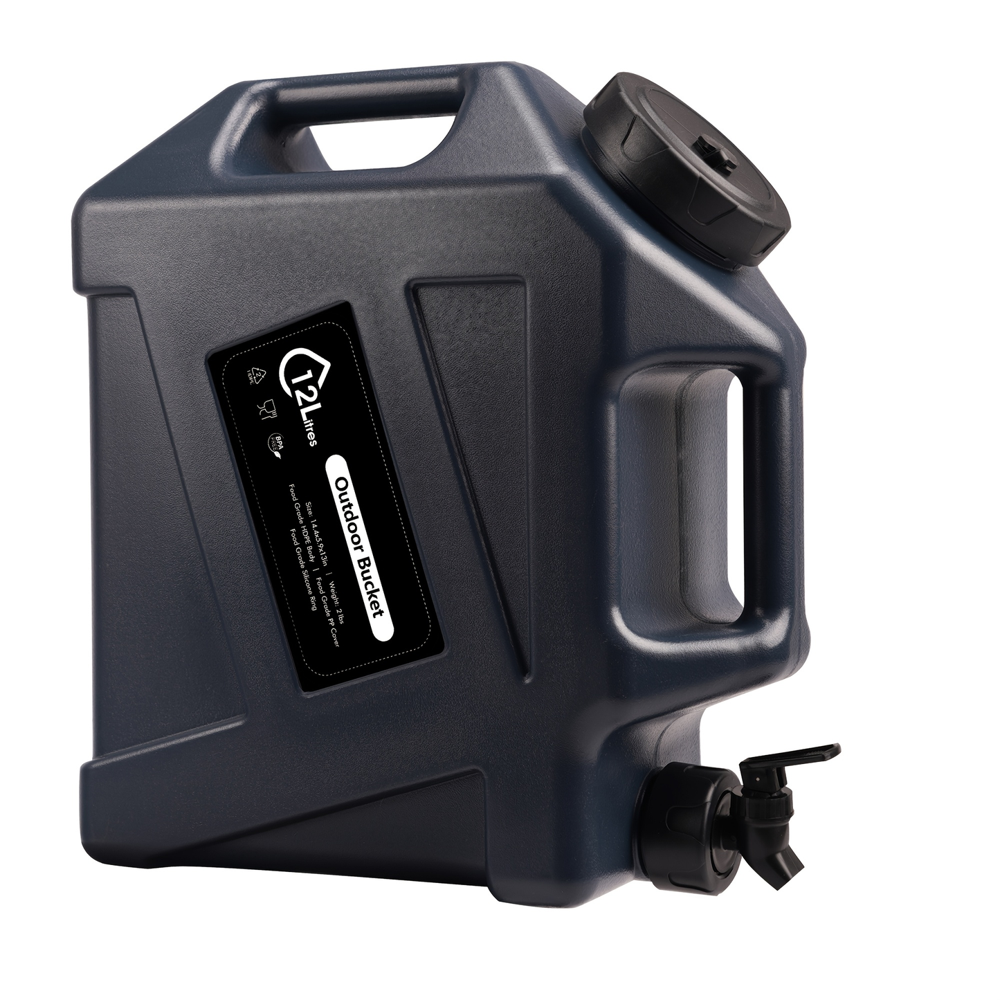 Water Storage Container with Spigot 2 Handles BPA Free PVC Collapsible Water Jug for Camping Outdoor RV Hiking Emergency Survival Portable